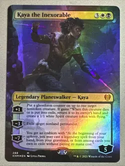 MTG / Kaya the Inexorable / KHM / #288 / FOIL (Borderless) / Mythic / NM - Image 1