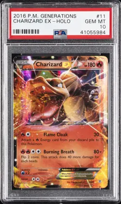 2016 POKEMON XY GENERATIONS #11 CHARIZARD EX PSA 10 - Image 1