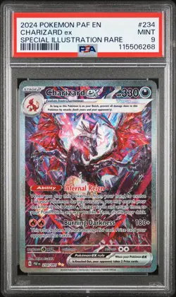 2024 POKEMON PAF EN-PALDEAN FATES SPECIAL ILLUSTRATION RARE CHARIZARD EX PSA 9 - Image 1