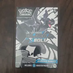 Pokemon Scarlet & Violet Black Bolt Booster Bundle Box Zekrom 6 Booster Packs - Image 1