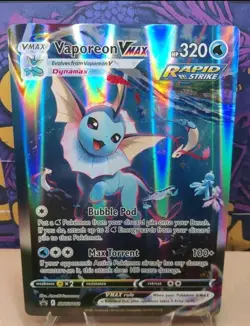 Jumbo Custom Made pokemon Card Vaporeon VMAX. Not Original TCG for Display Only - Image 1