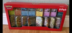 Pokemon TCG Prismatic Evolutions 8 Mini Tins Display Costco USA Exclusive Promos - Image 1