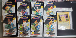 Pokemon First Partner Packs x8 + Pikachu Binder COMPLETE SET NEW/SEALED 820650809682 - Image 1