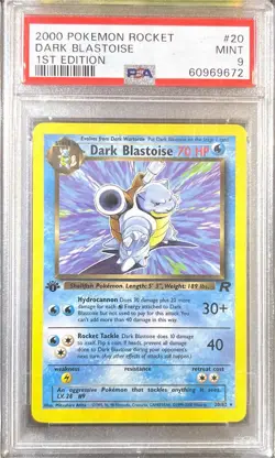 [PSA 9] Pokemon Dark Blastoise #20/82- 1st Edition Team Rocket 2000 🚀 - Image 1