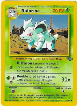 NIDORINA 40/64 Jungle UNLIMITED FRENCH Pokemon Card MINT - Image 1