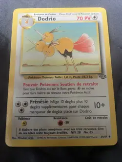 1999 Pokemon Base Set Jungle Dodrio #34/64 FRENCH FR LP - Image 1