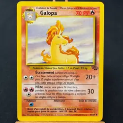 FRENCH - Rapidash - 44/64 - Jungle Set - Unlimited- Uncommon - Pokemon - Played - Image 1