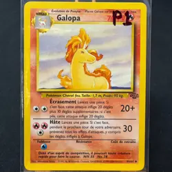 FRENCH - Rapidash - 44/64 - Jungle Set - Unlimited- Uncommon - Pokemon - Played - Image 3
