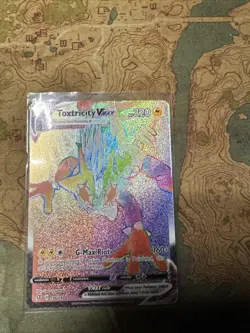 Pokemon TCG Toxtricity VMAX Rebel Clash Rainbow Rare Card 196/192 - Image 1