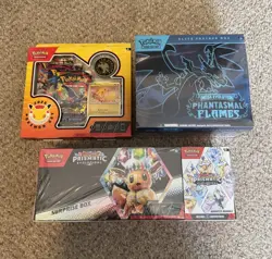Prismatic Evolution Surprise Box Booster Bundle Phantasmal Flames Pokemon Day !! - Image 1
