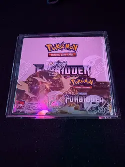 Factory Sealed Pokemon Sun And Moon Forbidden Light Booster Box W Acrylic Case - Image 1
