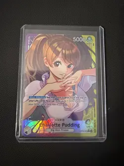 One Piece TCG Two Legends Parallel #OP08-058 Charlotte Pudding Leader - Image 1