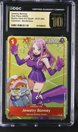 One Piece EX Gear 5 Jewelry Bonney alt Borderless ST21-004 CGC 10 PRISTINE - Image 1