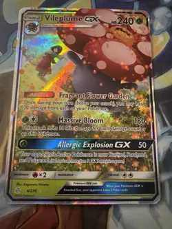 Pokemon Card-Vileplume GX TCG Sun & Moon Cosmic Eclipse - Image 1