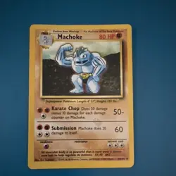 Machoke 34/102 – Base Set (1999) – 80 HP Uncommon – Pokemon Card – WOTC - Image 1