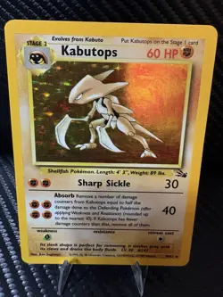 Kabutops Holo 9/62 – Fossil Set – Vintage WOTC Pokemon Card – MP – See Photos - Image 1