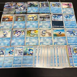 Pokemon Japanese Piplup Prinplup Empoleon Cards Lot of 100 Mixed Collection - Image 1