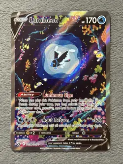 Lumineon GG39/GG70 Crown Zenith Galarian Gallery Pokemon Card Full art Holo - Image 1