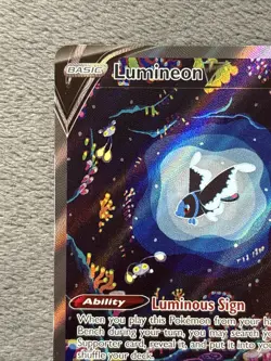 Lumineon GG39/GG70 Crown Zenith Galarian Gallery Pokemon Card Full art Holo - Image 3