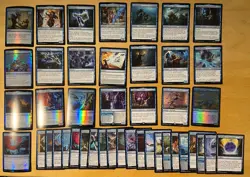 MTG Lot Of 43 Battle For Baldur’s Gate BLUE Cards Including FOILS - Image 1