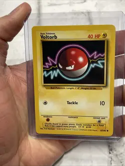 Pokemon TCG Voltorb Base Set 67/102 Regular Unlimited Common Card Vintage Vtg NM - Image 1