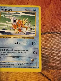 Shadowless Magikarp | Base Set 35/102 | Vintage WOTC Pokemon Card - Image 3
