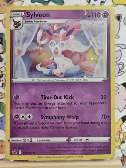 Pokemon Sylveon TCG Sword & Shield SWSH211 Holo Promo Card LP Mint Black Star - Image 1