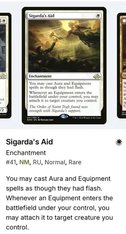 Sigarda's Aid Eldritch Moon Regular Rare Russian # 41 - Image 3