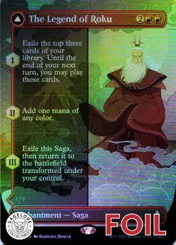 MTG The Legend of Roku (Borderless) (357) | NM Foil | Avatar {TLA} - Image 1