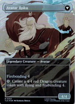 MTG The Legend of Roku (Borderless) (357) | NM Foil | Avatar {TLA} - Image 3