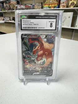 Charizard V Pokemon 2022 Brilliant Stars CGC 8 - Image 1