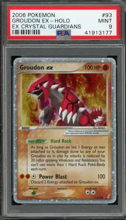 Pokemon Groudon ex EX Crystal Guardians Holo Ultra Rare #93 PSA 9 Mint - Image 1