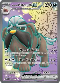 Arven's Mabosstiff ex (#218/182) - Holofoil SV - Destined Rivals NM Pokemon - Image 1