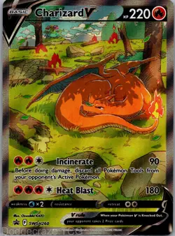 Charizard V SWSH260 Promo SWSH Black Star Pokemon NM - Image 1
