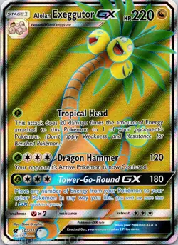 Alolan Exeggutor GX 107/111 Rare Ultra Crimson Invasion Pokemon NM - Image 1