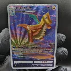Pokemon Dragonite Pocket TCG Custom Made Fan Art Holo With Texture - Image 1