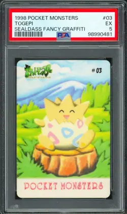 PSA 5 - 1998 POCKET MONSTERS SEALDASS FANCY GRAFFITI 03 TOGEPI - Image 1