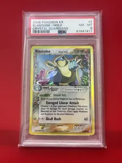 PSA 8 Blastoise Holo 2/100 | Crystal Guardians EX 2006 | Pokemon TCG Card - Image 1
