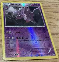 Pokemon TCG XY Steam Siege Nidorino 44/114 Reverse Holo Uncommon - Image 1