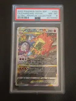 Pokemon TCG 2022 Charizard VSTAR SWSH262 Ultra-Premium Holo Promo PSA 8 - Image 1