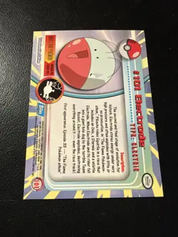 2000 Topps Pokemon TV #101 Electrode Silver Foil Blue Logo - Image 2