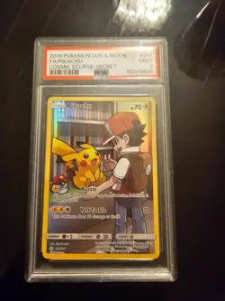 2019 Pokemon Sun & Moon Cosmic Eclipse Pikachu #241/236 PSA 9 - Image 1