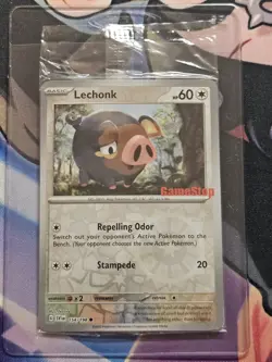 Pokemon [Sealed] Lechonk Scarlet Violet Gamestop Promo Stamp SV 154/198 - Image 1