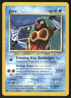 Pokemon Tcg Jynx #31 Pokemon Neo Revelation LP - Image 1