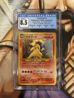 Pokemon 1999 Typhlosion #157 Japanese Incorrect Damage - SWIRL 🌀- CGC 8.5 NM/M - Image 1