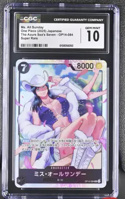 Miss All Sunday Nico Robin OP14 084 SR One Piece TCG CGC 10 - Image 1