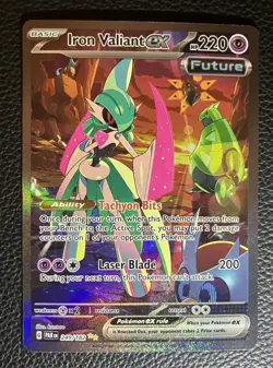 Pokemon Card TCG - Iron Valiant EX 249/182 - Paradox Rift - SIR - NM - Image 1