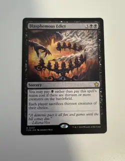Blasphemous Edict - Foundations FDN - Rare - MTG Magic Pack fresh - Image 1