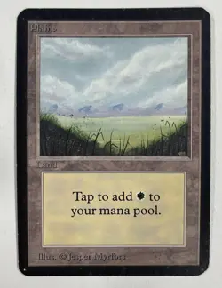 Plains No Trees Alpha MP Moderate Play MTG Magic The Gathering E - Image 1
