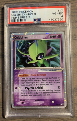 2005 Pokemon Pop Series 2 Celebi Ex Holo #17 PSA 4 Graded Pokemon Promo Card - Image 1